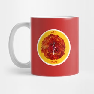 Ace of Wands Round Tarot Card Mug